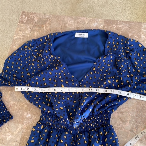 BB Dakota Cheetah Pray Love Long Sleeve Mini Holiday‎ Dress, Midnight Small,​​ - Picture 14 of 15